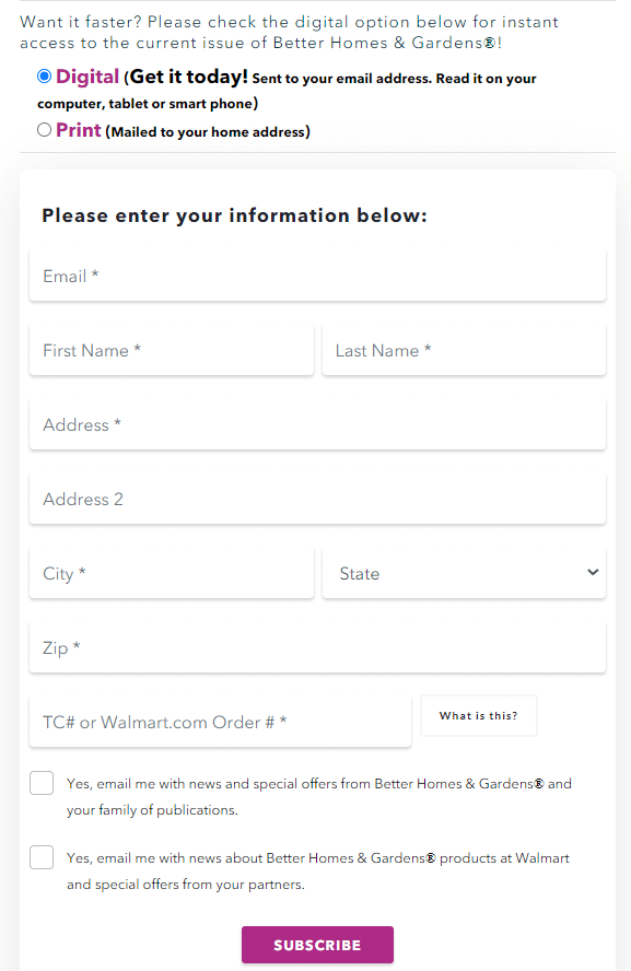 How to register bhgwalmartoffer