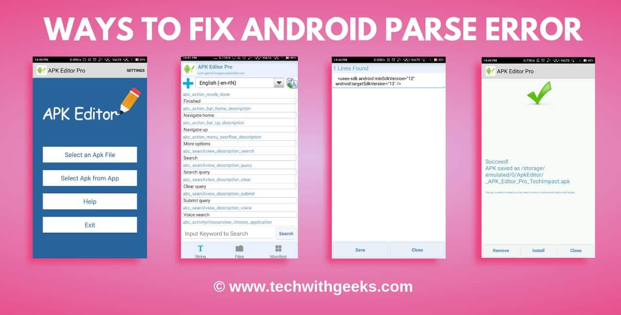 Ways To Fix Android Parsing Errors Tech With Geeks
