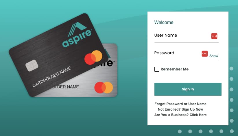 Aspire Credit Card Acceptance Code - wide 1